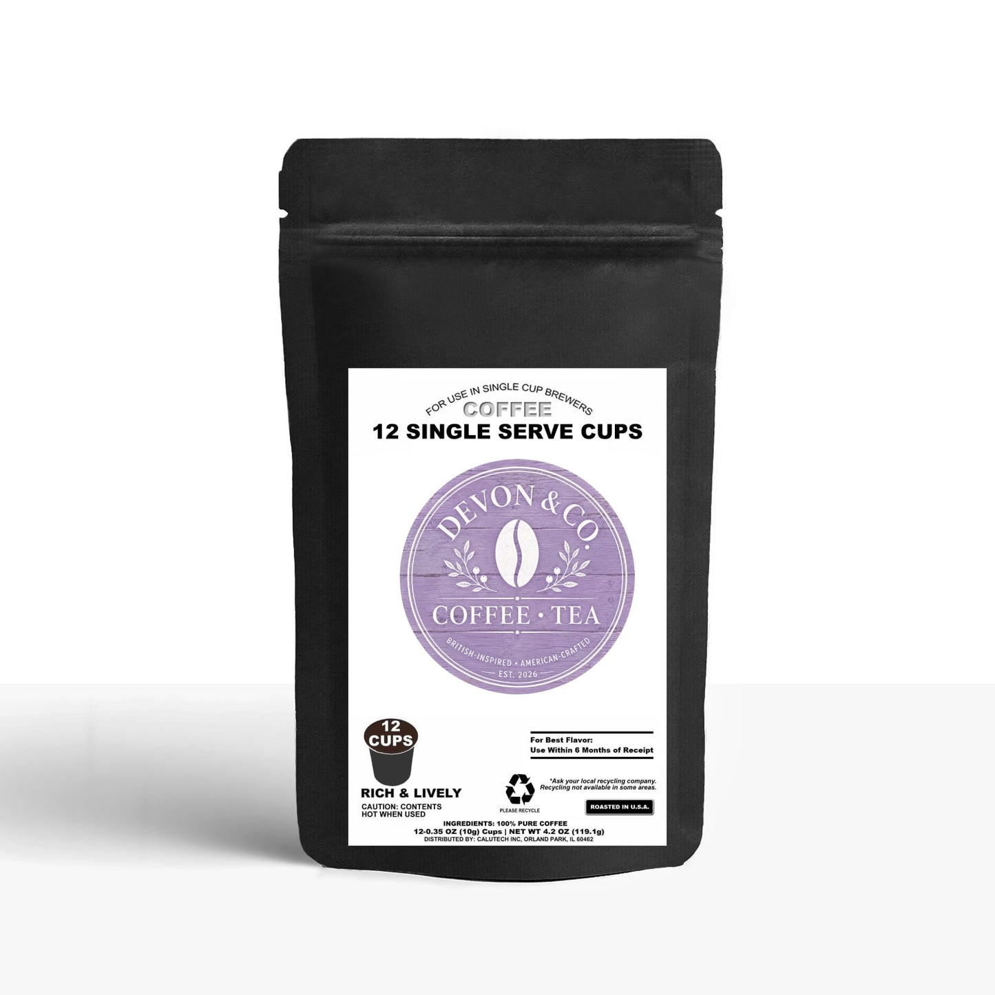 12 Pack Single Serve Coffee Capsules
